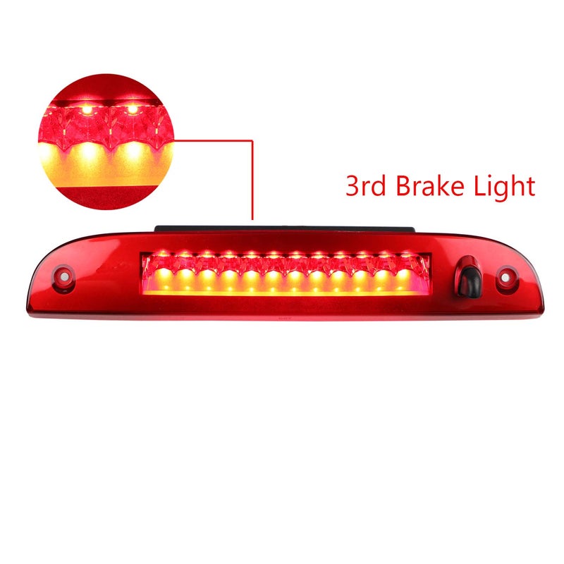 Bomusou Fit for Ford Escape/Mercury Mariner (2008-2012), for Ford Explorer (2002-2012), for Mercury Mountaineer (2002-2010) LED 3rd Brake Light Cargo Light for 8L2Z13A613A (Chrome Housing Red Lens) - Image 5
